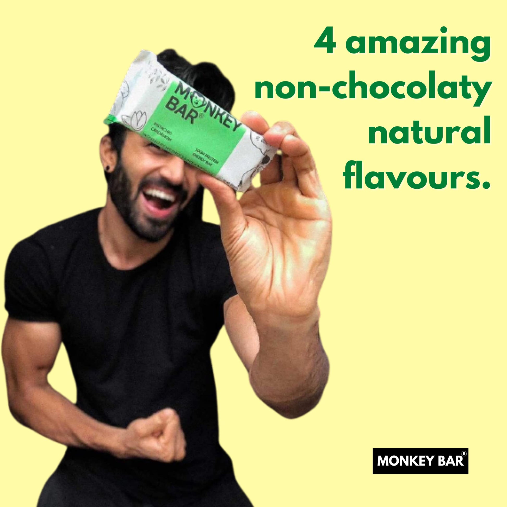 MONKEY BAR - No Cocoa Protein Bars - 8 Bars, 50g each, 10-13g Protein,- image 3