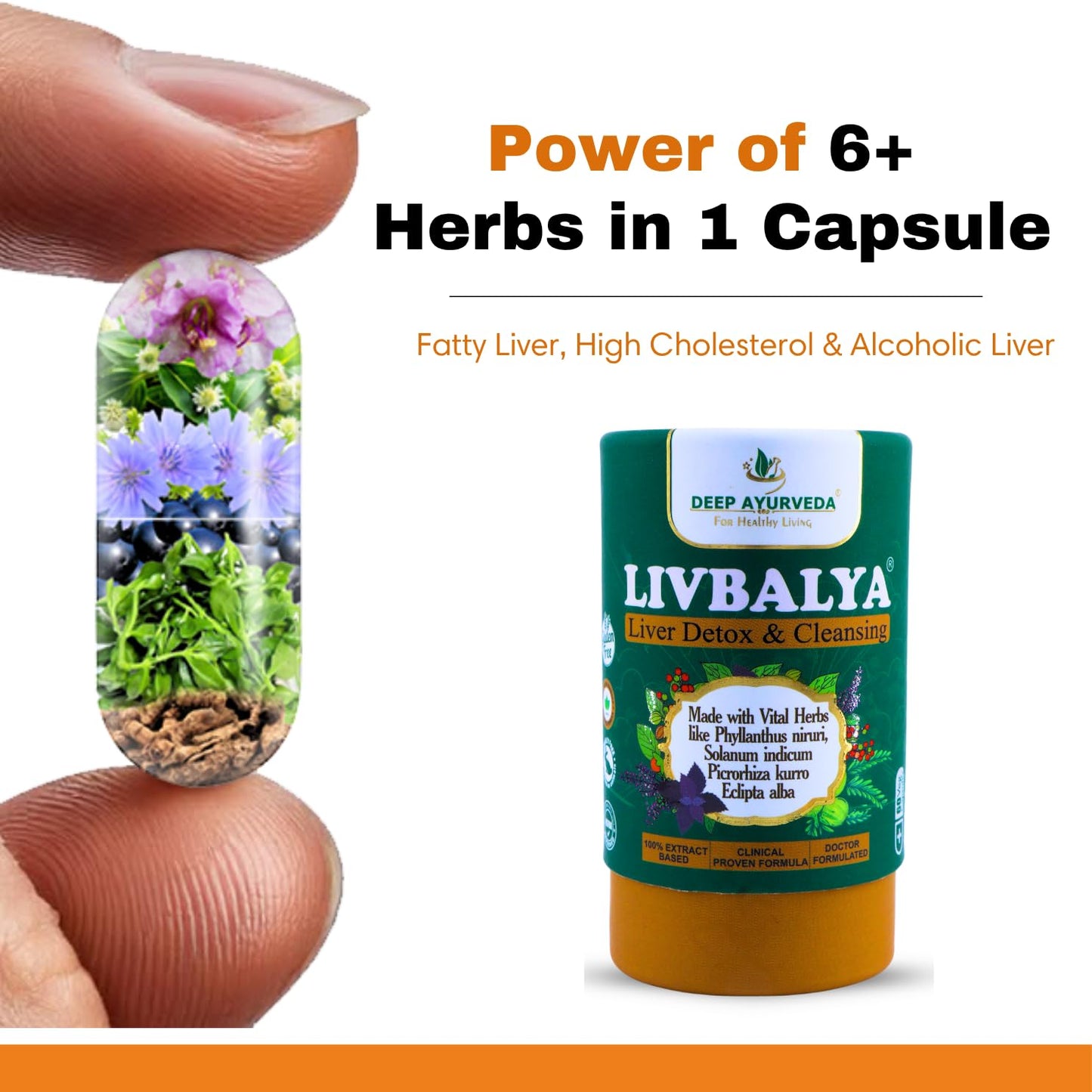 Livbalya Liver Detox Supplement | Supports Liver Health & Detoxification | Herbal Cleanse Formula | 60 Vegan Capsules