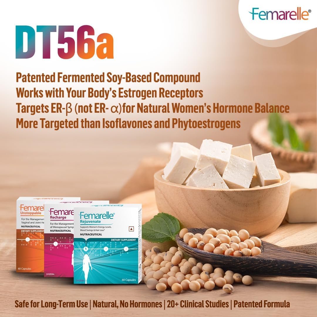 Femarelle Unstoppable | 60-80+ Women Joints, Bones, Muscles Supplements | DT56a Clinically-Proven | Global Brand | 60 Capsules (1 Month Usage)
