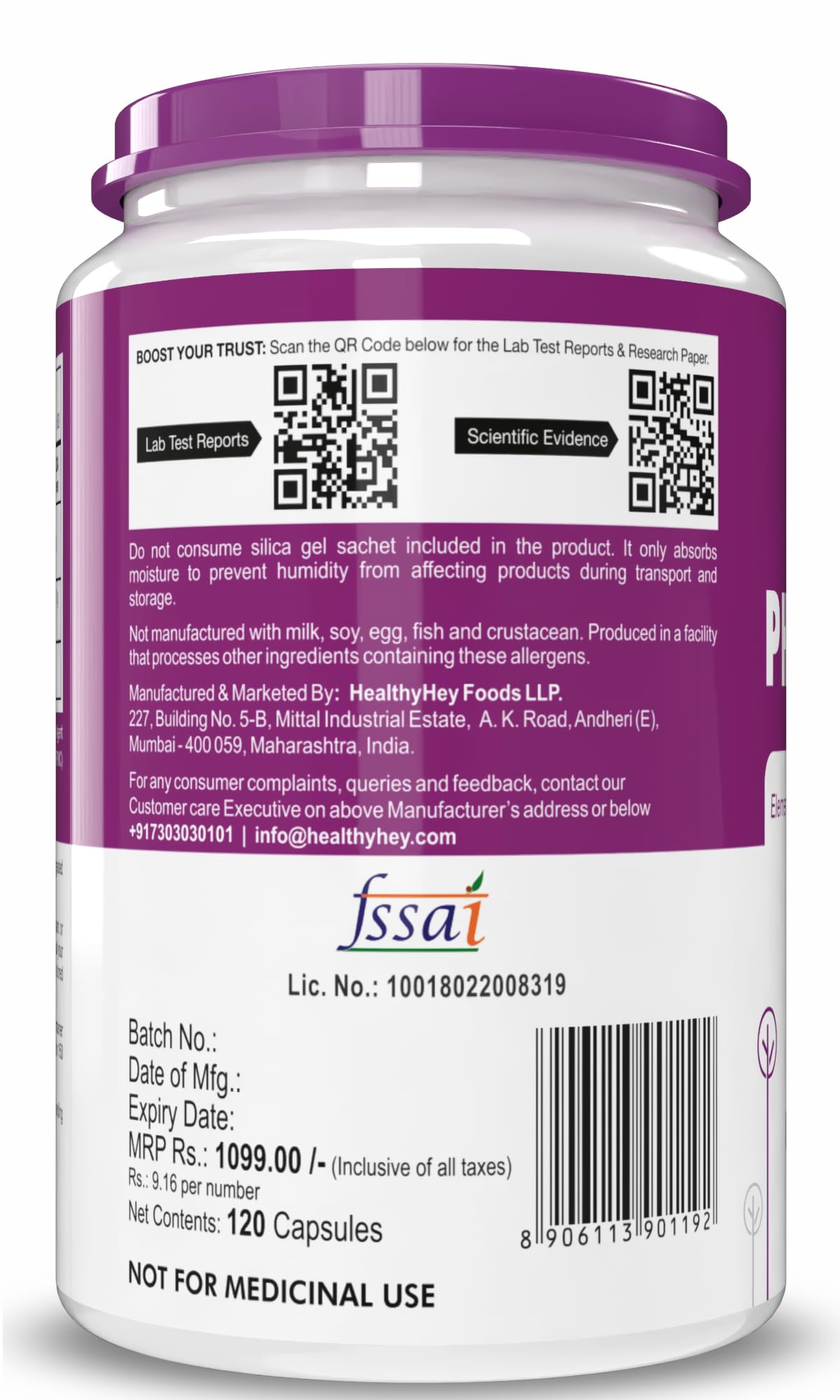 HealthyHey Nutrition Phosphorus - Support Bone Health -120 Veg. Capsules