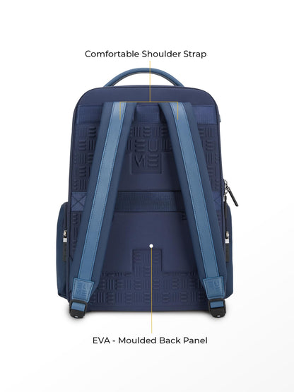 EUME Premium 15.6 in Laptop bags for Men & Women Office Use | Stylish Backpack Bag | Spacious Backpack for Travelling | 28L Polaris Midnight Blue