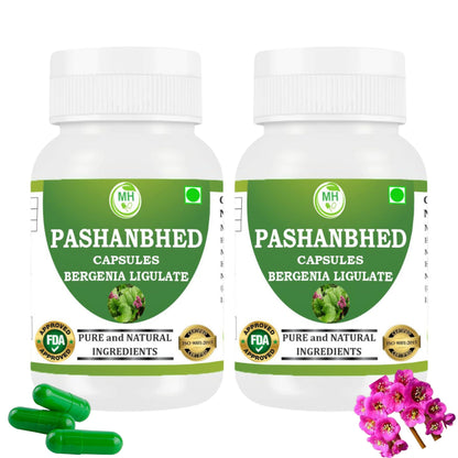Morsan healthcare Pashanbhed Capsules | Ayurvedic Herbal Formula with Bergenia ligulata | Plant-Based Supplement | Vegan | 60 Veg Capsules | Traditional Botanical Ingredient | pack of 2
