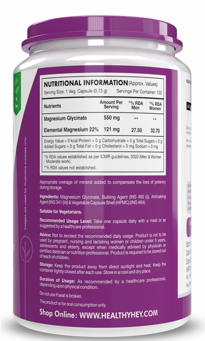 HealthyHey Nutrition Alpha Lipoic Acid 60 capsules & Magnesium Glycinate 120 capsules