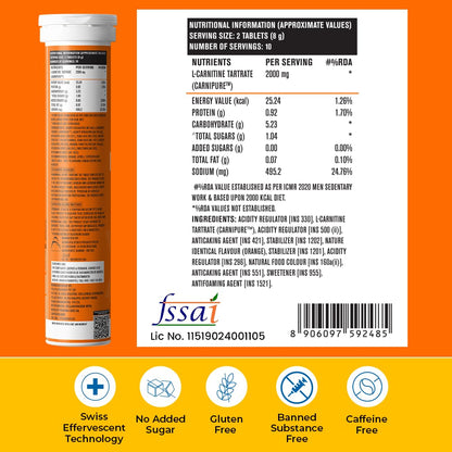 Fast&Up L-Carnitine Lean Body - Helps Convert Fat into Energy, 2000 mg- image 5