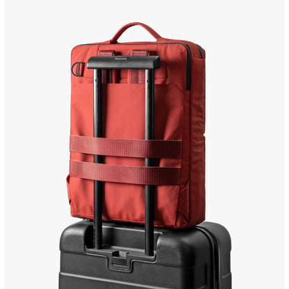 DailyObjects Pivot Convertible Briefpack Bag (16L) |Unisex|Fits 13/14/15.6 inch Laptop/Macbook Pro/Air|Lightweight|Stylish Backpack|Office/Daily Use/Travel|Multi Pocket|Adjustable Strap-Red
