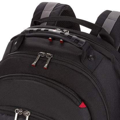 WENGER, Legacy 16 Inch Laptop Backpack,21 Liters Black/Grey, Swiss Designed-Blend of Style and Function, 600631