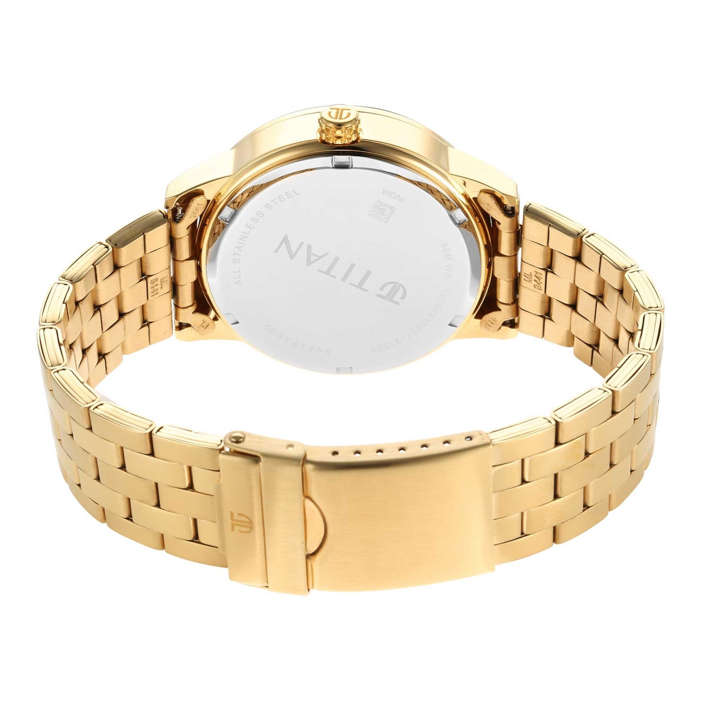 Titan Regalia Opulent White Dial Analog Stainless Steel Strap Watch for- image 2