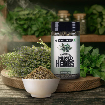 Urban Platter Mixed Herbs Shaker Jar, 35g / 1.2oz [Seasoning Mix of Oregano, Rosemary, Basil, Thyme]