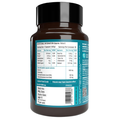 hk vitals Fish Oil and Multivitamin (30 Tablets Each) Combo Pack | 1000mg Omega 3 with 180mg EPA & 120mg DHA | Enhances Energy, Immunity & Joints Health