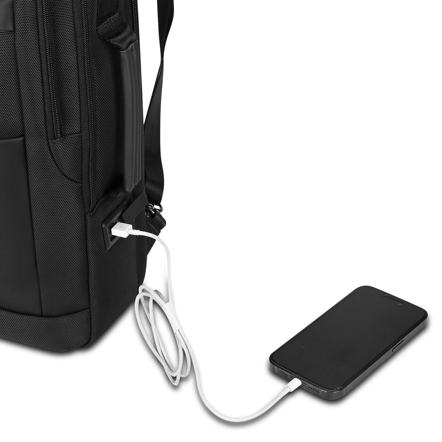 VIP Legacy 17 Inch Convertible Laptop Backpack 25L | Water-Resistant with USB Charging Port | Padded Laptop Sleeve, 3 Compartments, Front Organizer | Office & Travel Backpack for Men & Women (Black)