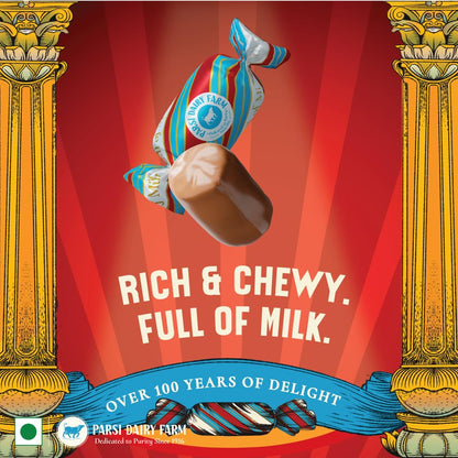 Parsi Dairy Farm The Great Indian Toffee | 100% Pure Milk-Based Rich Chewy Sweet | Over 100 Years of Delight | No Preservatives | Premium Gift Pack - 300gms