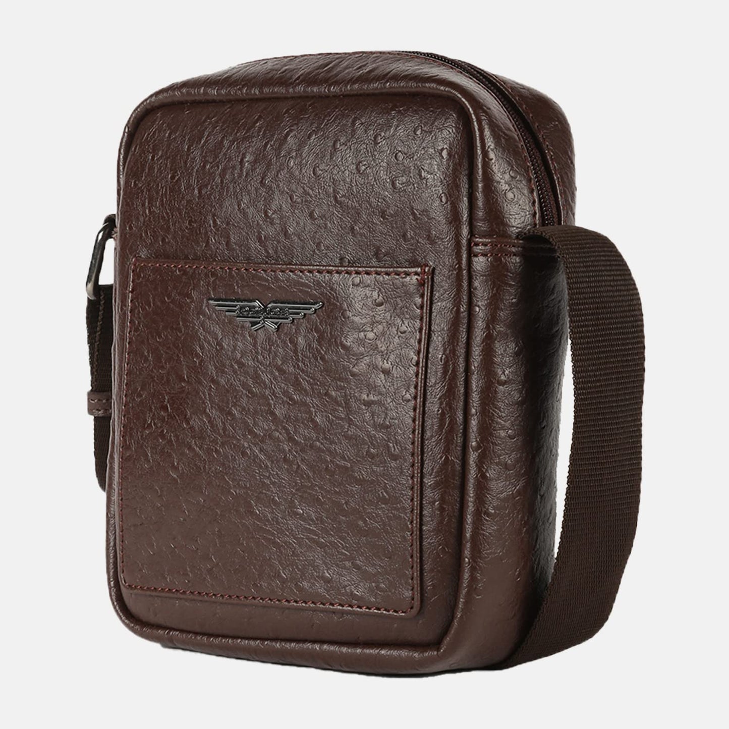 Police Men's Brown Color Cross Body Bag Made in PU