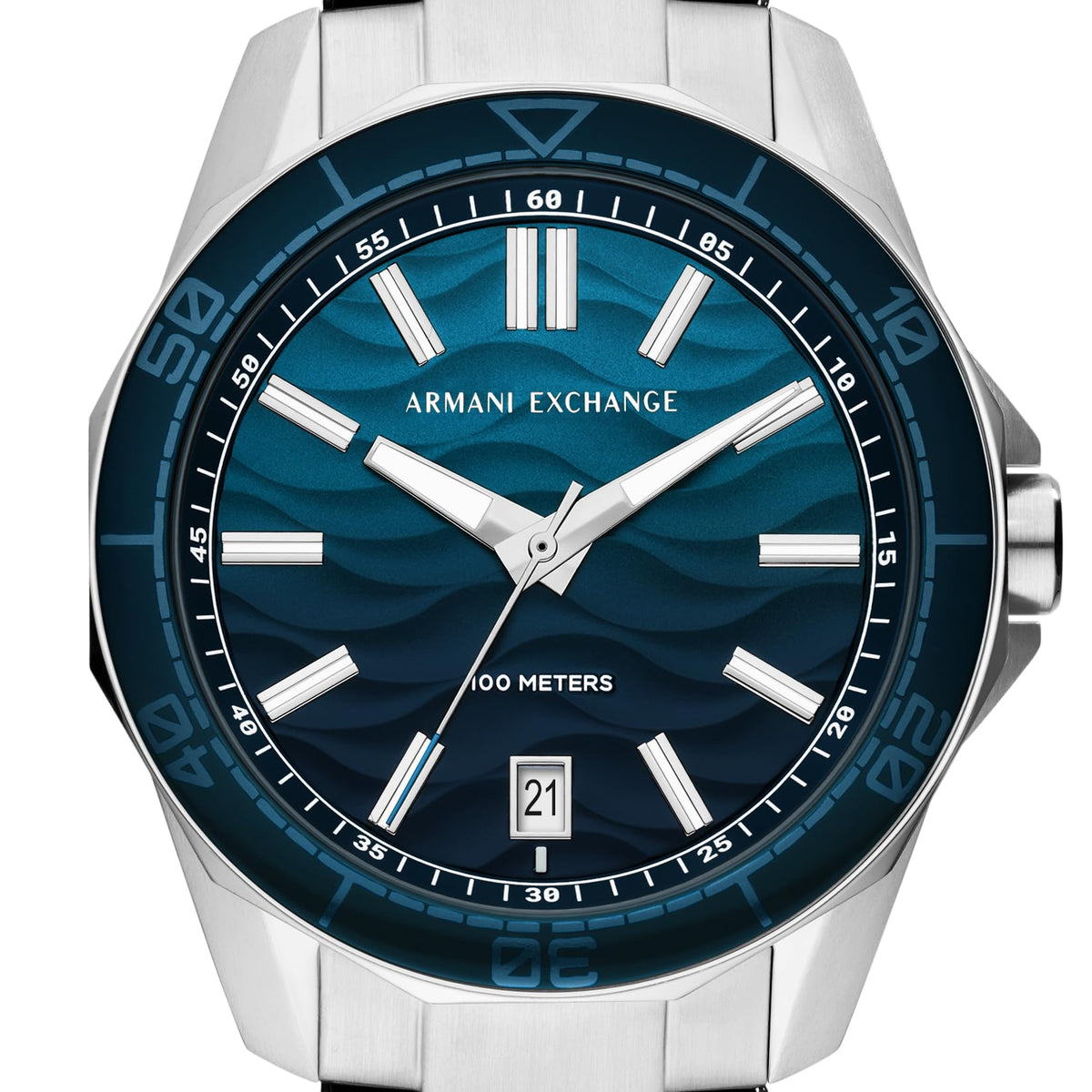 Armani Exchange Analog Blue Dial Men's Stainless Steel Watch-Ax1950