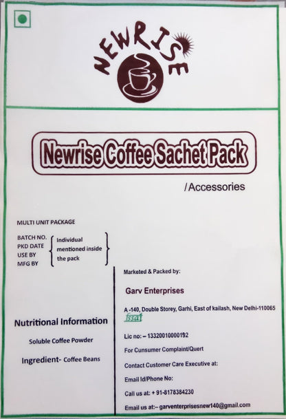New Rise Coffee Sachet 500 Pcs | Instant Coffee Sachet