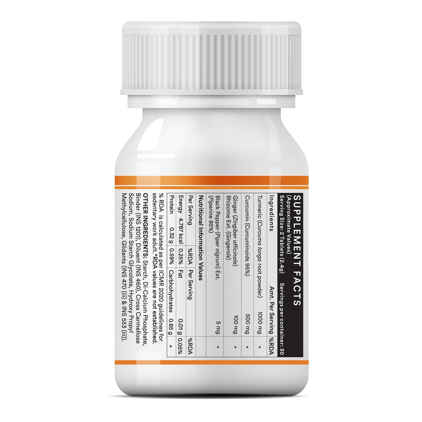 INLIFE Curcumin Tablets with Piperine | 95% Curcuminoids with Curcuma Longa Root Powder | Turmeric & Ginger Extract, 1605mg - 60 Tablets (Pack of 1)