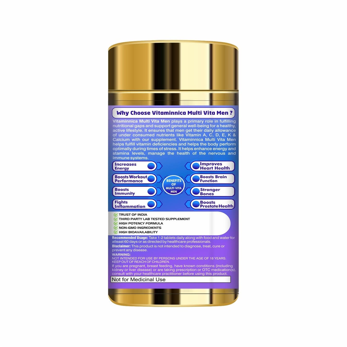 Vitaminnica Multivita Men – Green Coffee Bean Combo, 120 Capsules
