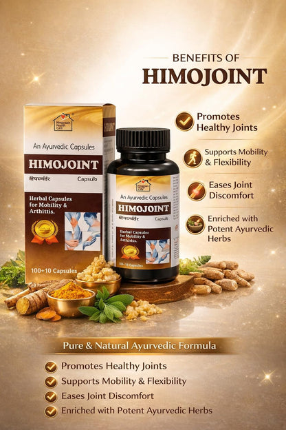 Himanshi Healthcare Herbal Joint Support Capsules – Natural Joint Pain Relief, Bone Strength & Flexibility | Muscle & Cartilage Health Supplement for Men & Women – 100 Capsules
