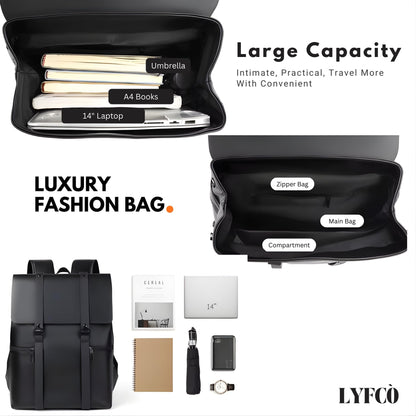 LYFCO Laptop Backpack For Men & Women, 14 Inch, Black