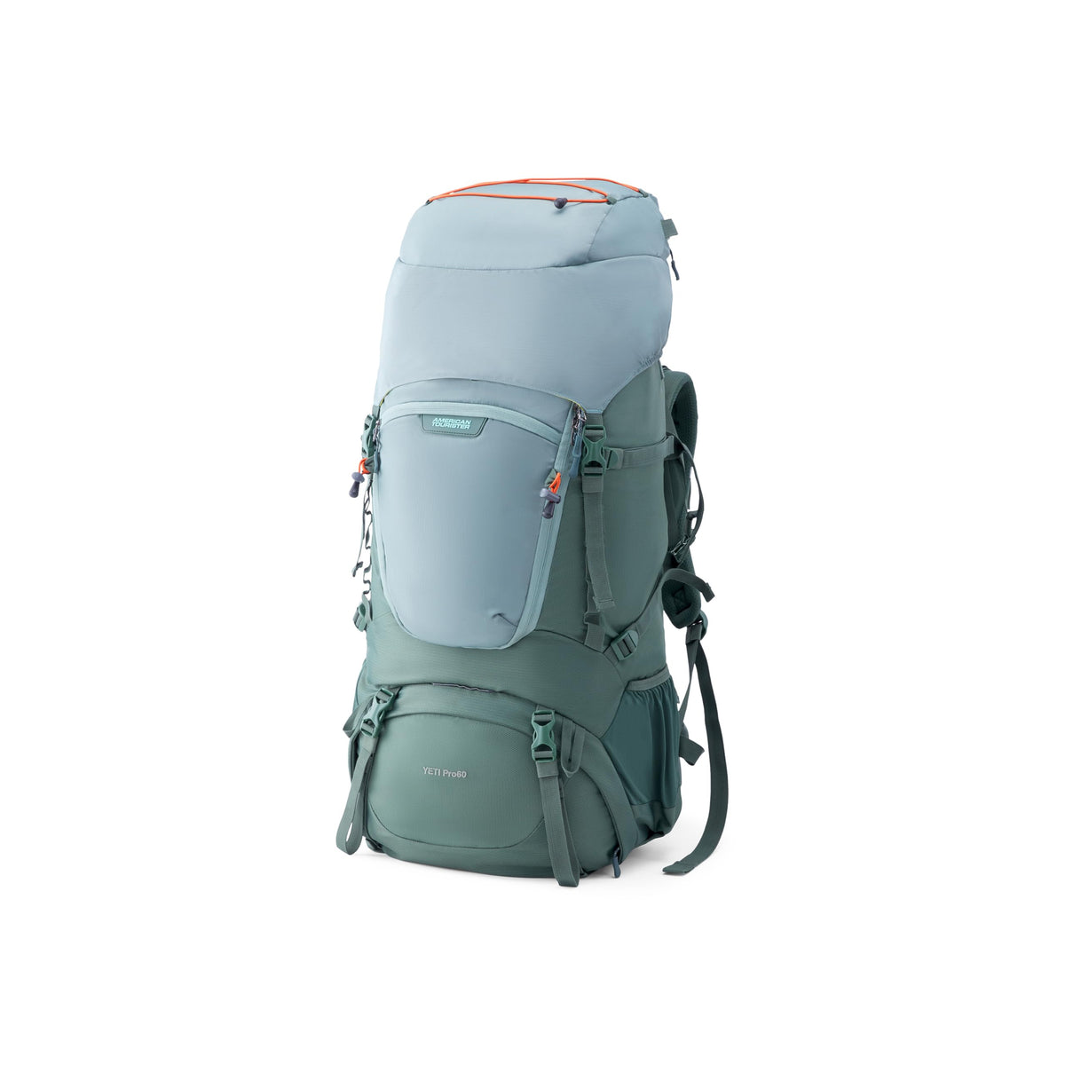 American Tourister Yeti Pro | 60 Ltrs | 2 Compartments | Bottle Pocket | Ergonomic Padded Back Panel & Shoulder Straps | Rucksack | 1 Year International Warranty | Green
