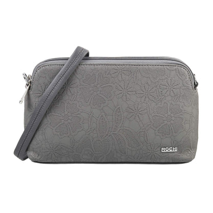 Mochi Womens Synthetic Grey Zip Top Sling (One Size)