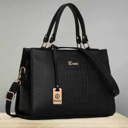 EXOTIC formal hand bag for women (Black)
