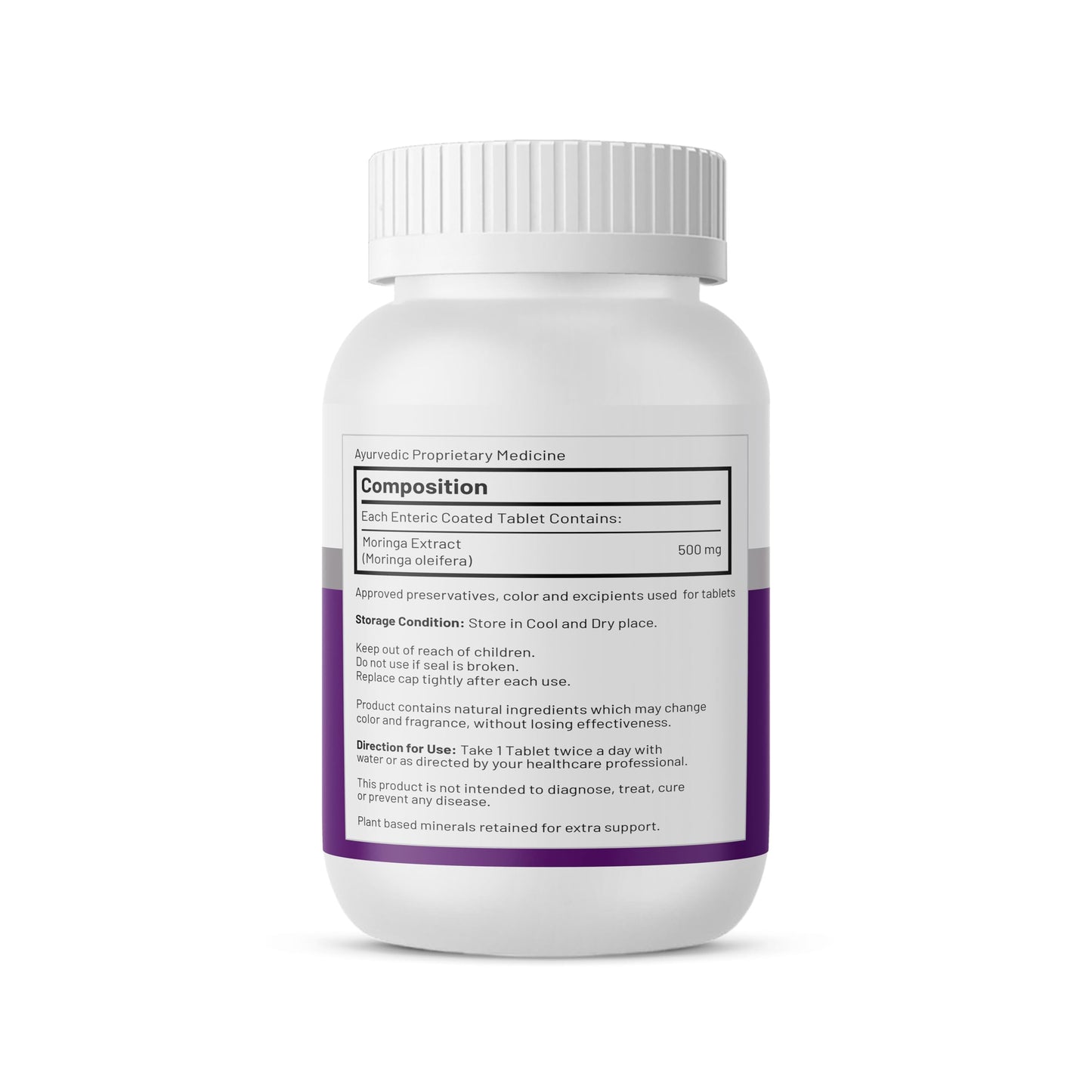 Truventiv Moringa Oleifera 500 mg Gold Standard 100% Pure & Premium - 90 Tablets