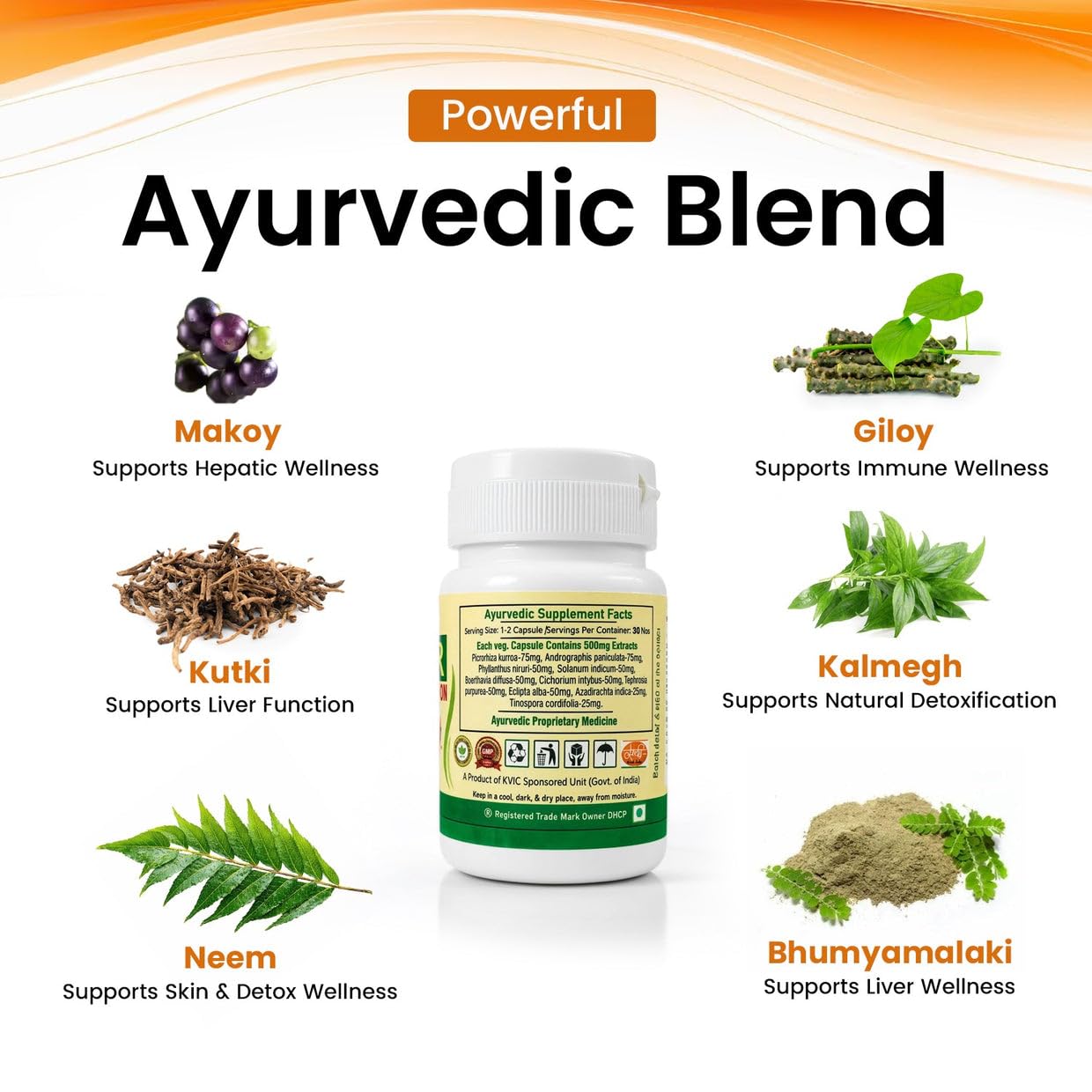 Liver Detox Vegan Capsules (60) | Ayurvedic Liver Cleanse Supplement for Fatty Liver, Detox & Digestive Health