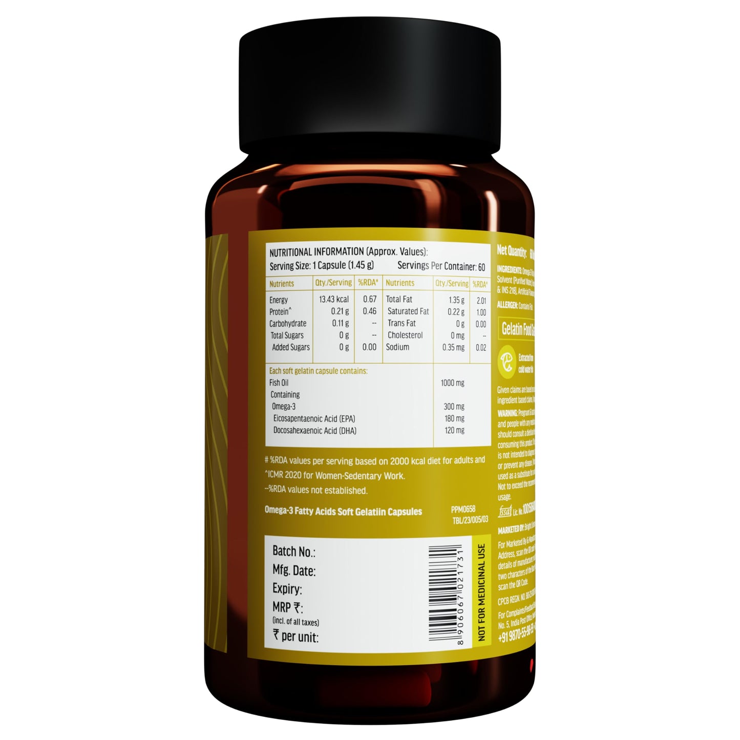 HealthKart HK Vitals Omega 3, 1000 mg Omega 3 with 180 mg EPA & 120 mg- image 8