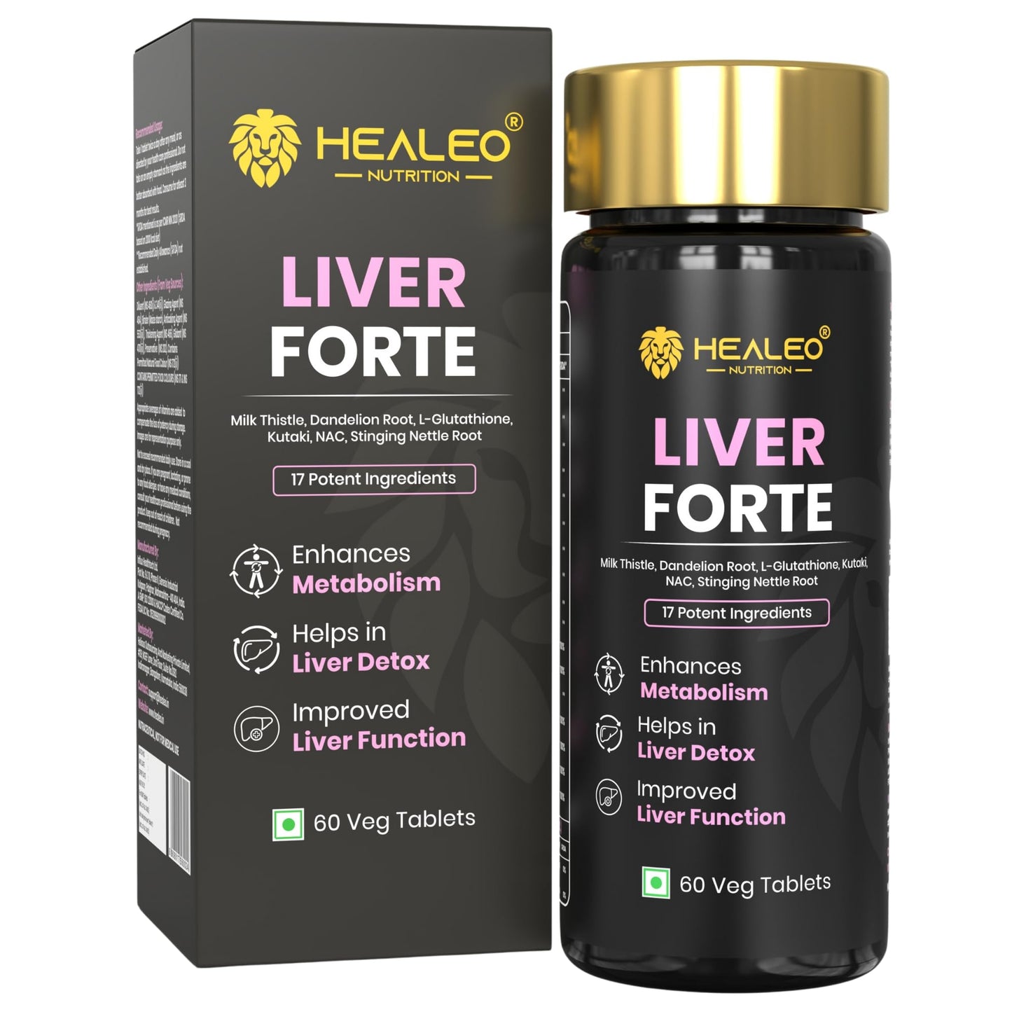 Healeo Liver Forte 2500mg, 17-in-1 Milk Thistle Liver Detox Supplement with NAC,