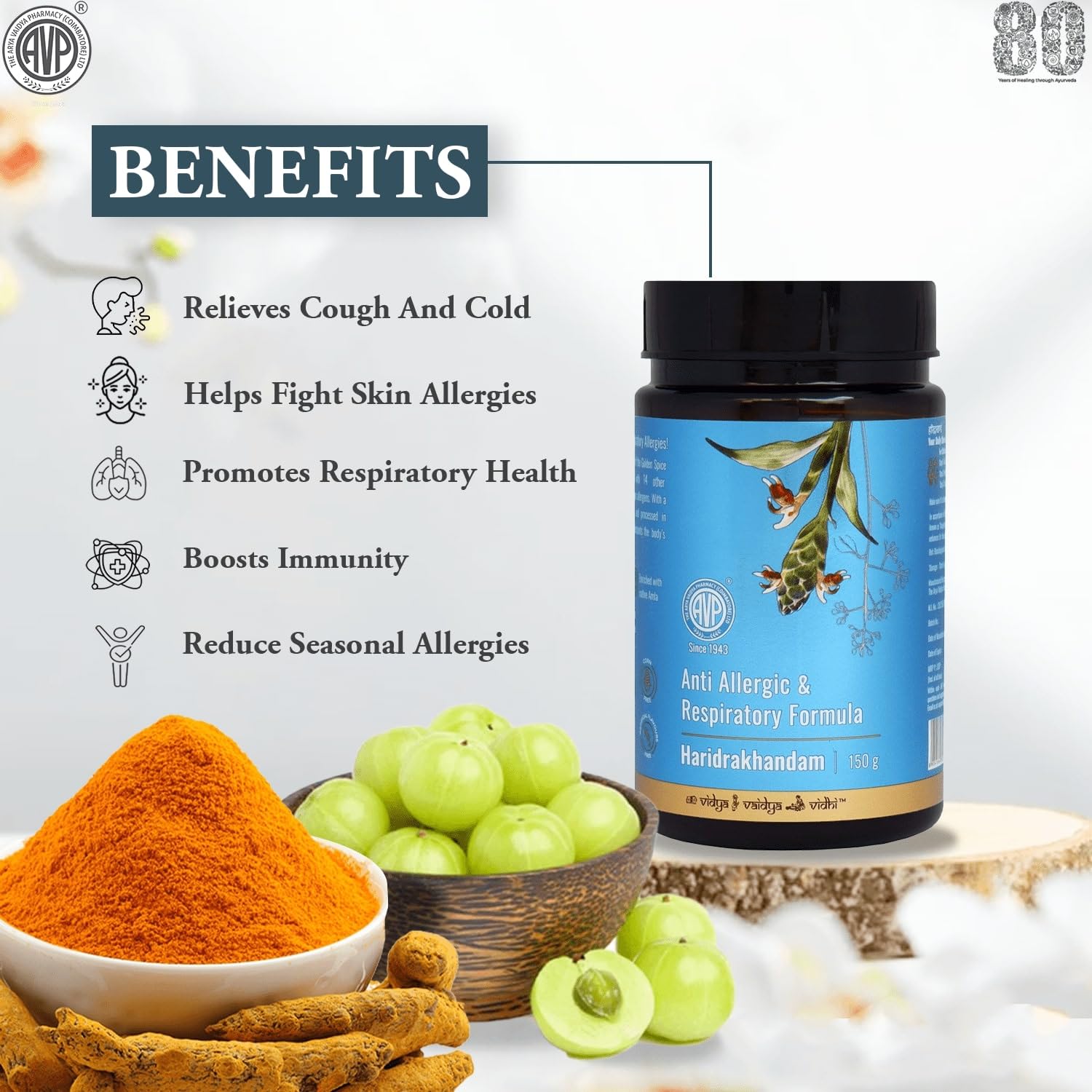 AVP Haridrakhandam 150g | Allergy Rakshak | Ayurvedic Medicine With Str- image 6