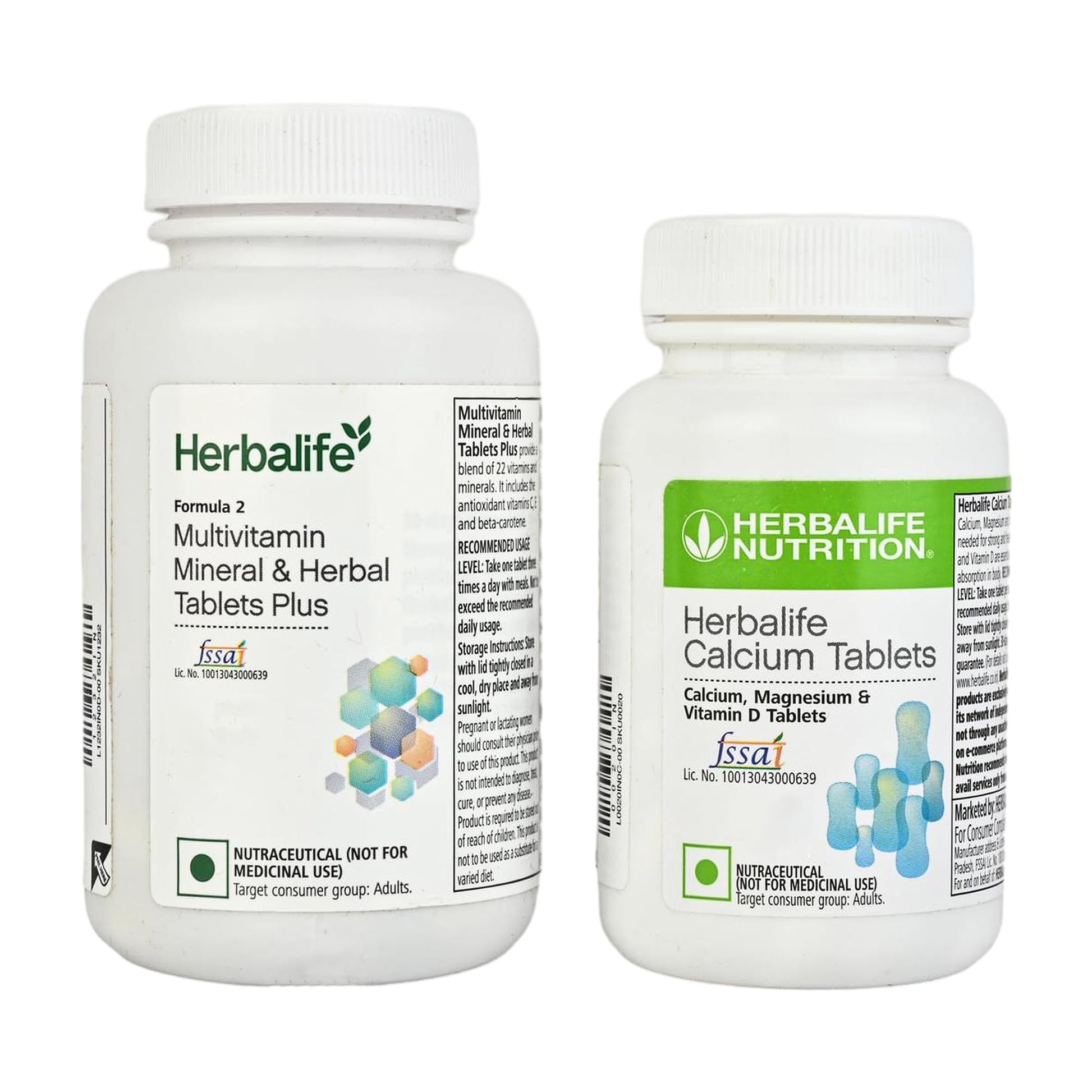 HERBALIFE Multivitamin Mineral & Herbal Tablets & Calcium Tablets (Pack of 215 g