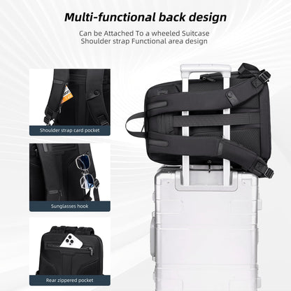 Arctic Hunter Laptop Backpack for Men Women Stylish College Backpack Anti-theft 15.6" Laptop Bag with USB Port Water-resistant Sleek for Daily School Office Commuting (B00812, Black)