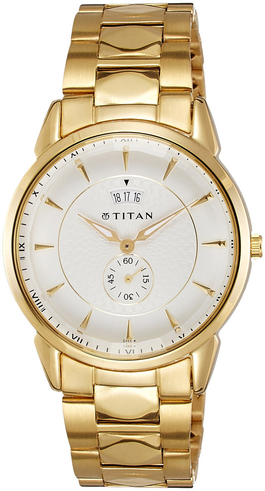 Titan Regalia Analog White Dial Men's Watch-NE1521YM01