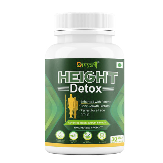 Divya Shree Height Detox Capsule For Bone Growth Factors, Perfect All Age Group (30Capsules) (1)
