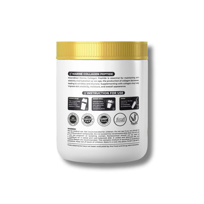 Muscle Blast Marine Collagen Peptide Powder with Glucosamine, Hyaluronic Acid & Vitamin C, Supports Joint, Skin, Hair & Bone Health, 10g Collagen per Serving, 20 Servings (250g) (Pink Guava)