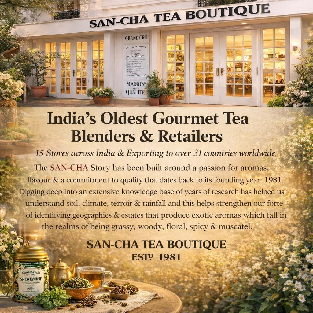 Sancha Tea Boutique, Pure Chamomile Tea, 50g Loose Leaves, Caffeine Free Herbal Tisane, Bedtime for Good Sleep, Stress Relief & Relaxation