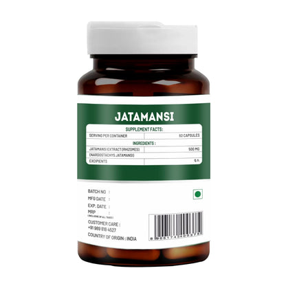 VitaWin Jatamansi Capsules 500mg – Natural Plant-Based Formula, 60 Vegetarian Capsules