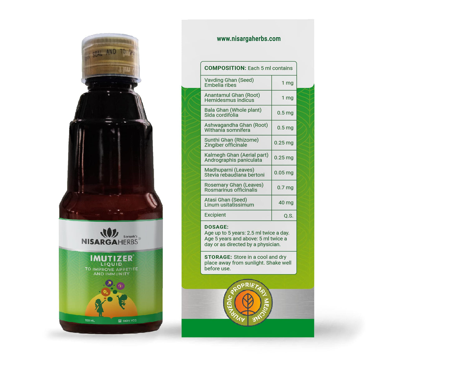 Nisarga Herbs Imutizer & Imuplus, Healthy Immune Response - 100% Organi- image 2