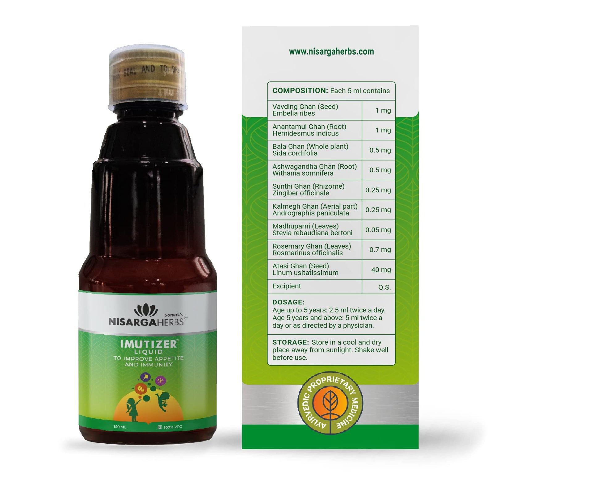 Nisarga Herbs Imutizer & Imuplus, Healthy Immune Response - 100% Organi- image 2