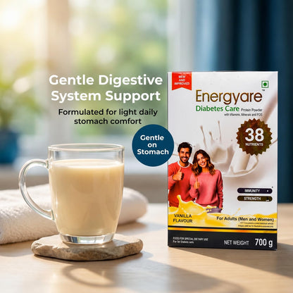 Energyare Diabetes Protein Powder 700g (Vanilla Flavour) | Nutritional Supplement for Diabetic Care | High Protein, High Fiber Formula | Supports Blood Sugar Management & Daily Nutrition