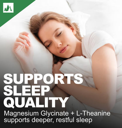 Forest Harvest Magnesium Glycinate 1100mg with L-Theanine, Ashwagandha, Zinc, Vitamin B6, C & D3 | 100 Veg Capsules | WHO-GMP, HACCP, ISO Certified
