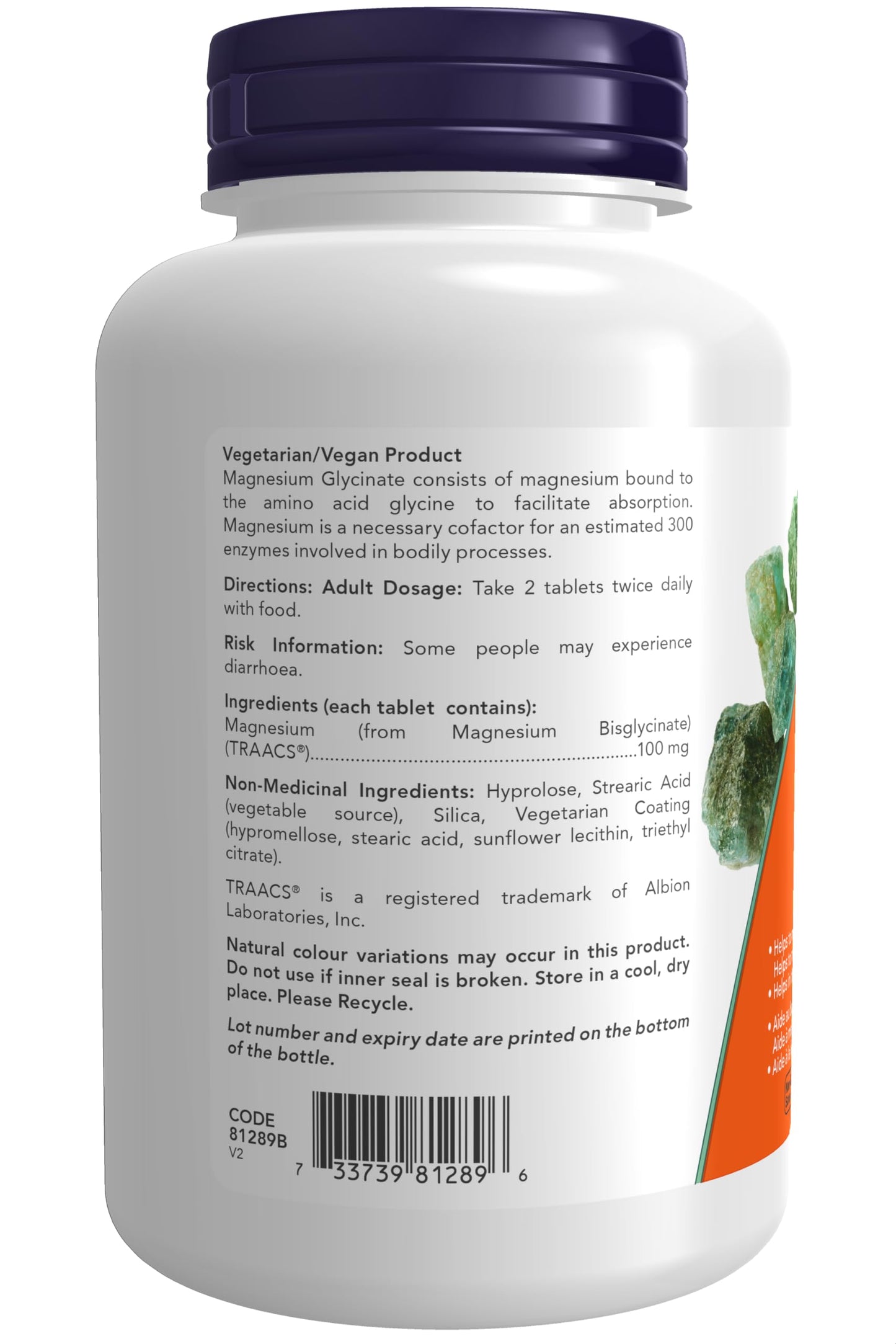 Now Foods Magnesium Bisglycinate 100Mg 180Tab