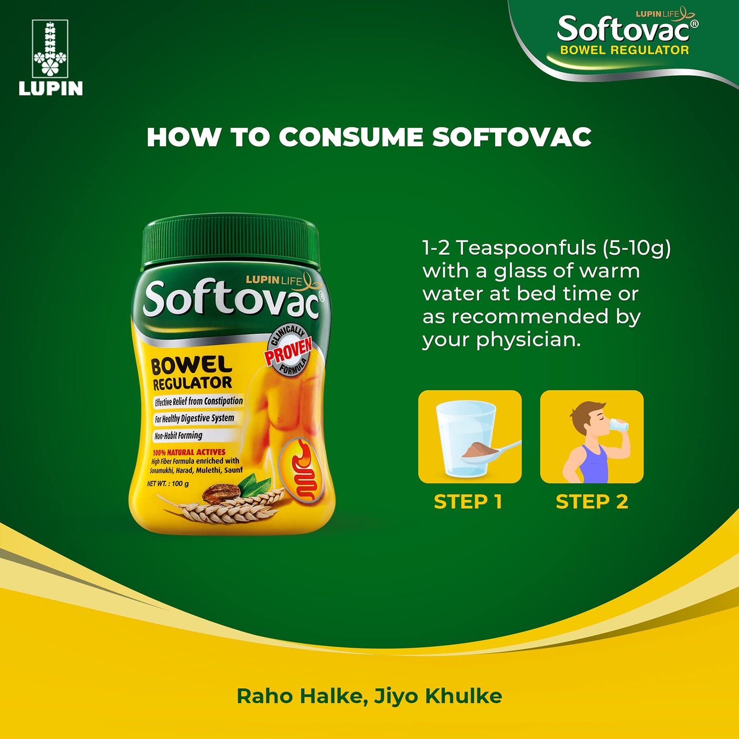 Softovac-SF Isabgol Bowel Regulator Powder 250g, Relieves Constipation- image 4