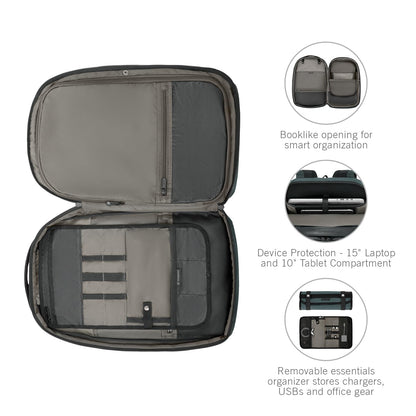 Victorinox Swiss Designed Backpack, Altmont Professional Deluxe Travel Laptop Backpack, Storm, Dedicated Laptop and Tablet Compartment, Business Travel Office Bag For Men, 25 Litres, (653292)