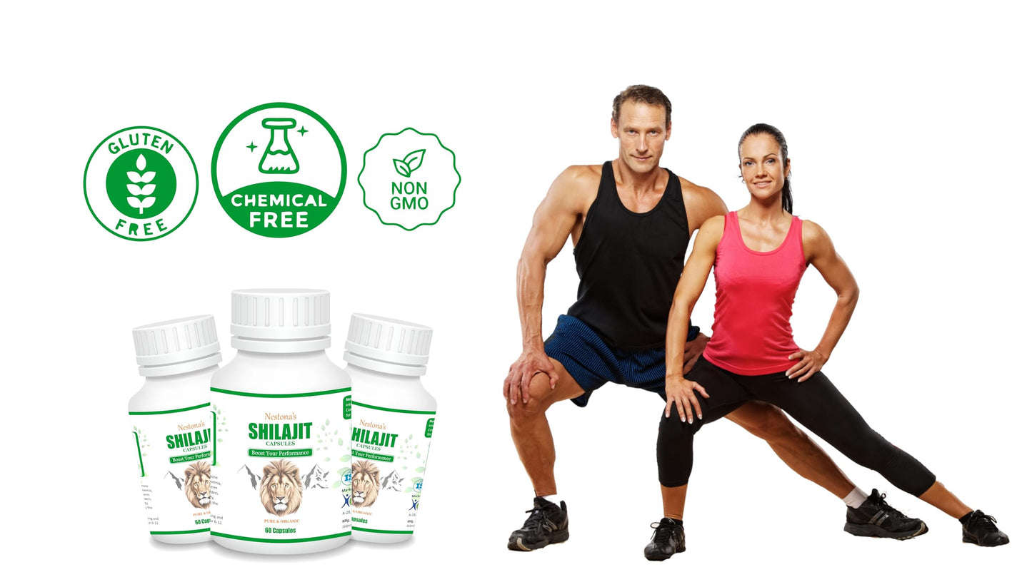 Nestona's SHILAJIT Capsules | Boost Your Performance | Pure and Natural | 100% Organic | Himalayan Shilajit | (60 Capsules)