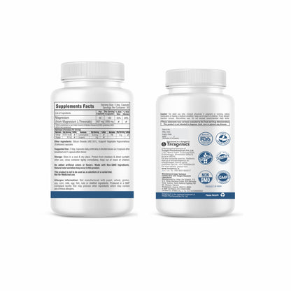 Trexgenics Magnesium L Threonate Cognitive Function & Brain Health Support (90 Veg. Capsules)