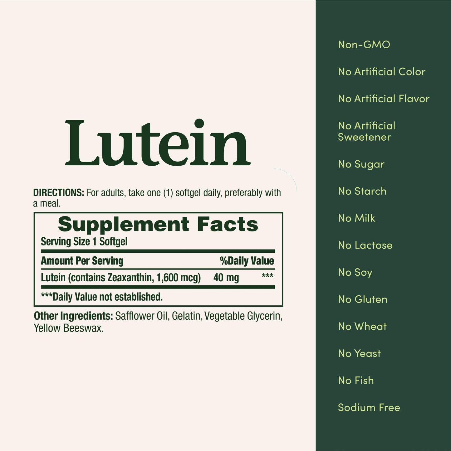 Nature's Bounty Lutein 40 mg 30 Softgels