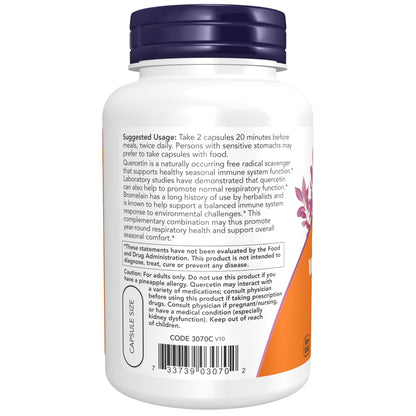 Now Foods, Quercetin With Bromelain, 120 Veg Capsules