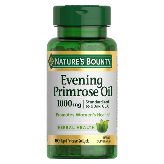 Nature's Bounty Evening Primrose Oil 1000 mg Tablet, 60 Softgels