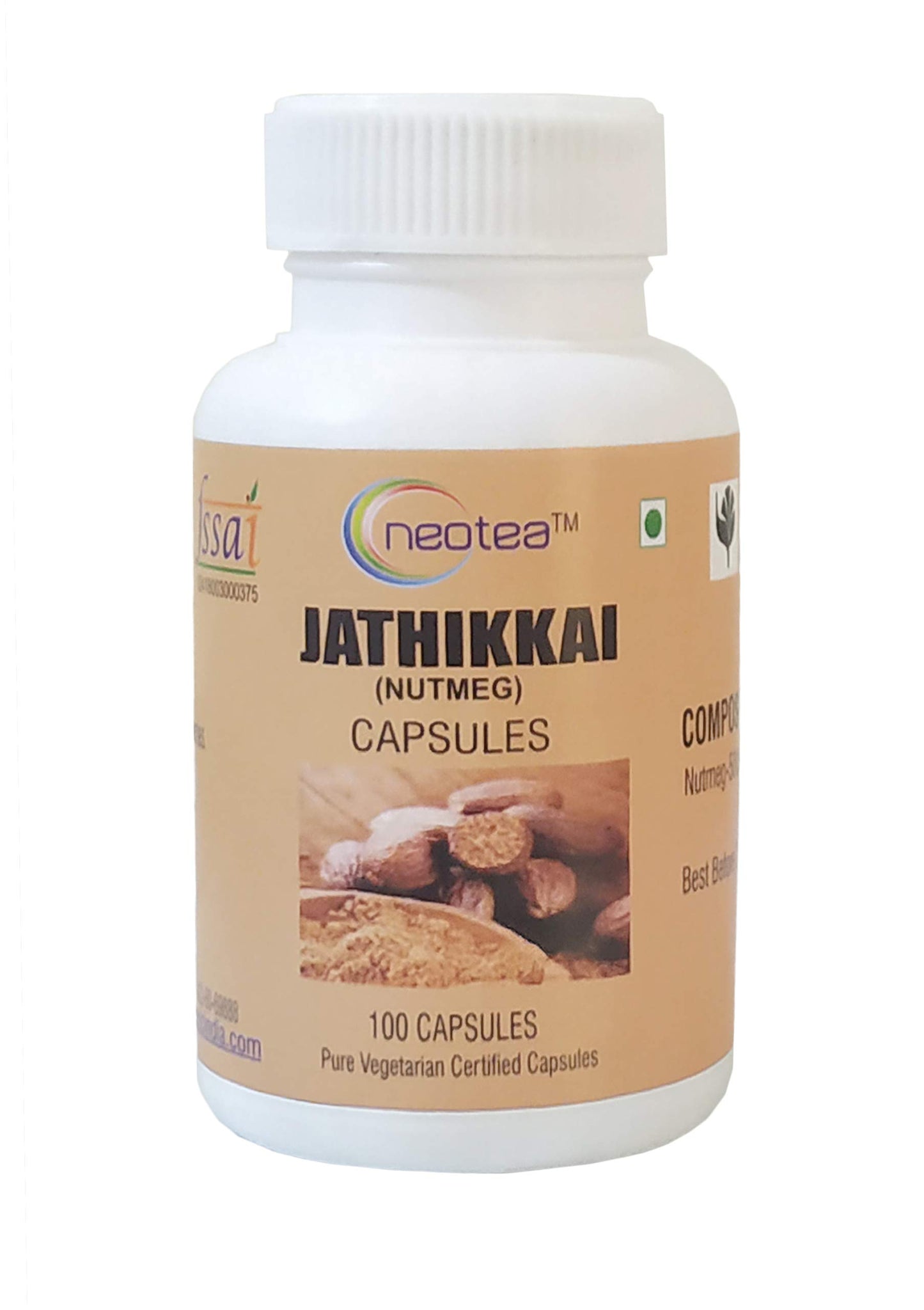 Neotea Nutmeg | Jathikkai Jaiphal Brain Health - Remove Blackheads Capsules | Ja
